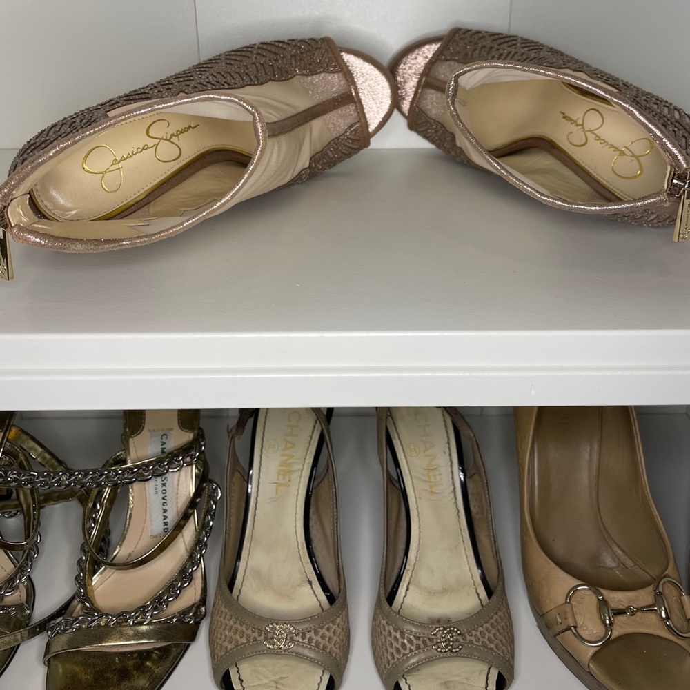 Jessica Simpson Booties Open Toe Mesh - image 7